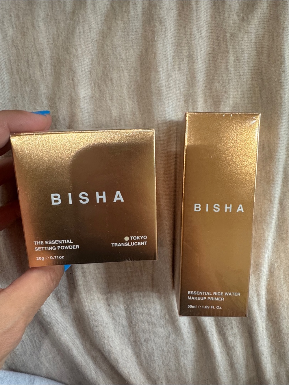 ISH Gold Setting Powder & Primer Duo in Metallic Gold Packaging *NEVER OPENED*